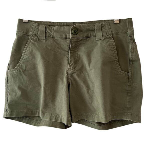5.11 Tactical Women's Flat Front Size 2 Green Shorts 4" Inseam Excellent LN - Picture 1 of 7